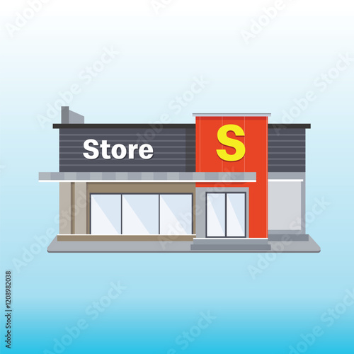 Fastfood Store building Vector Illustration