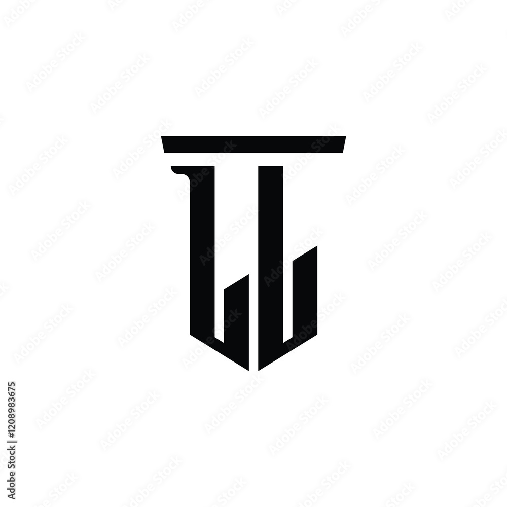 LL monogram logo design letter text name symbol monochrome logotype alphabet character simple logo LL monogram logo design letter text name symbol monochrome logotype alphabet character simple logo