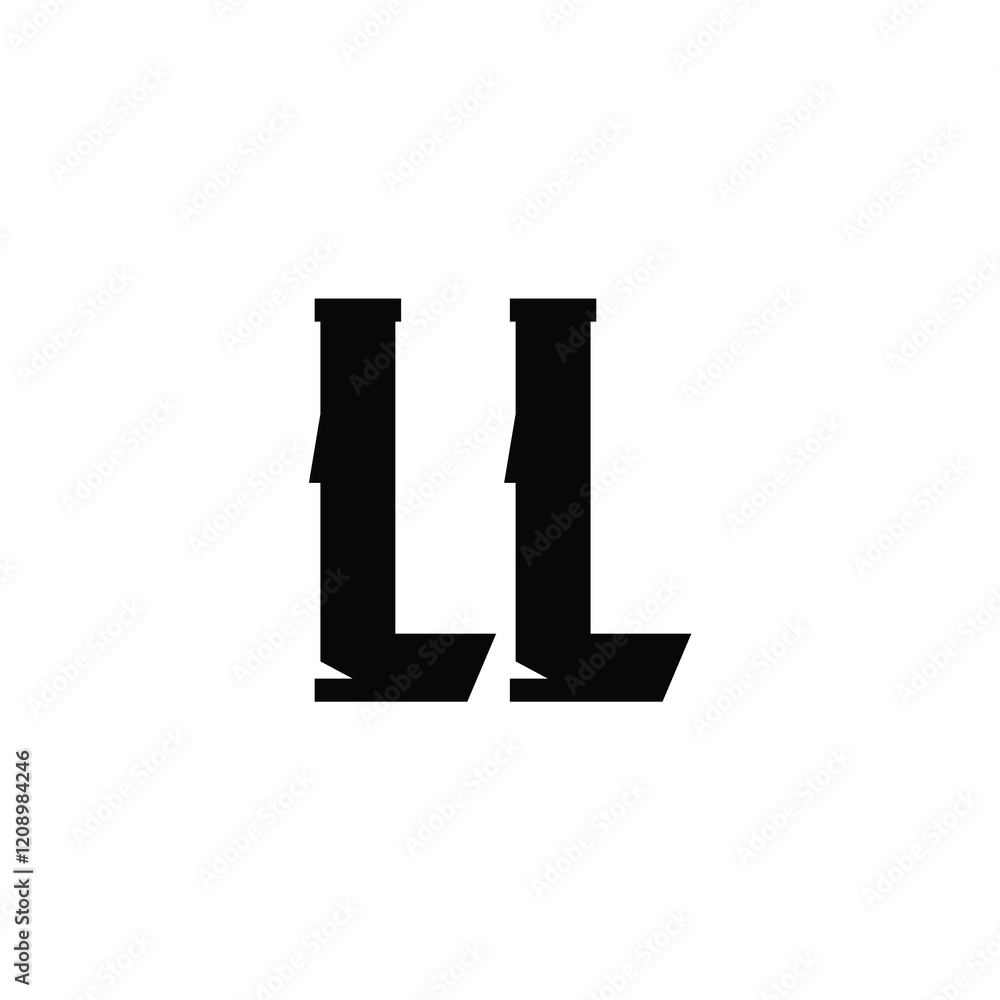 LL monogram logo design letter text name symbol monochrome logotype alphabet character simple logo LL monogram logo design letter text name symbol monochrome logotype alphabet character simple logo