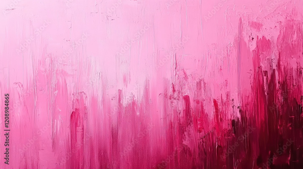 Fototapeta premium Pink background Painting on Canvas, Acrylic Painting. 