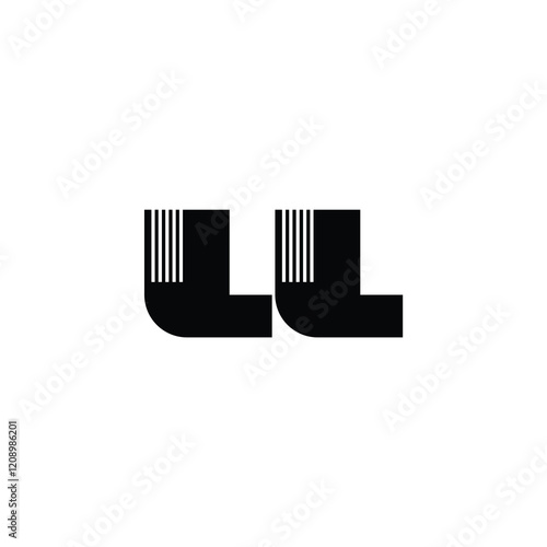 LL monogram logo design letter text name symbol monochrome logotype alphabet character simple logo photo