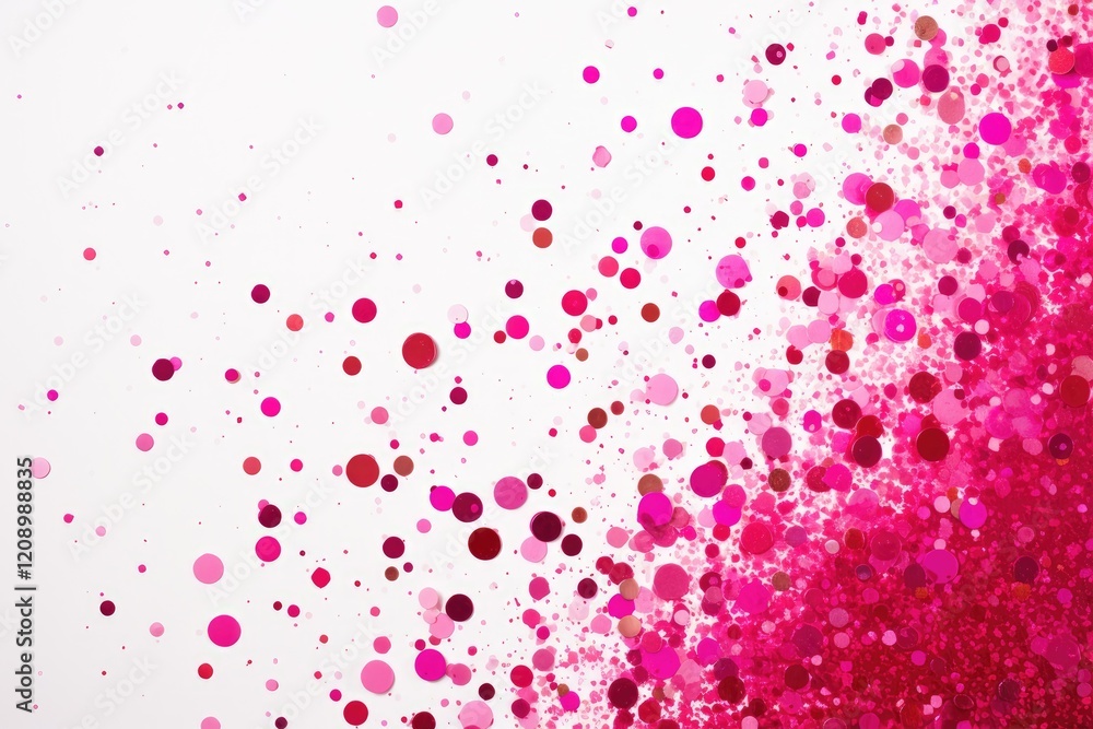 Hot pink glitter scattered randomly across a cool, white background creating a vibrant and eye-catching abstract pattern that draws attention and adds a playful touch Hot pink glitter scattered randomly across a cool, white background creating a vibrant and eye-catching abstract pattern that draws attention and adds a playful touch