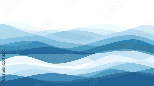 Abstract Blue Wave Pattern Background Design