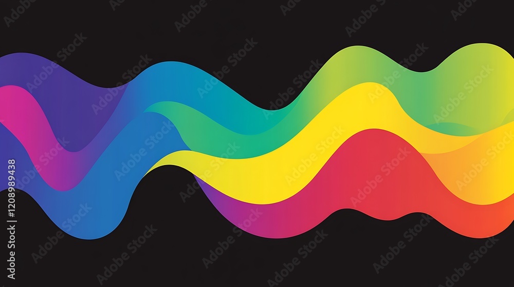 Colorful Waves Abstract Design Background Colorful Waves Abstract Design Background