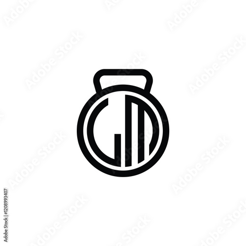 LM monogram logo design letter text name symbol monochrome logotype alphabet character simple logo