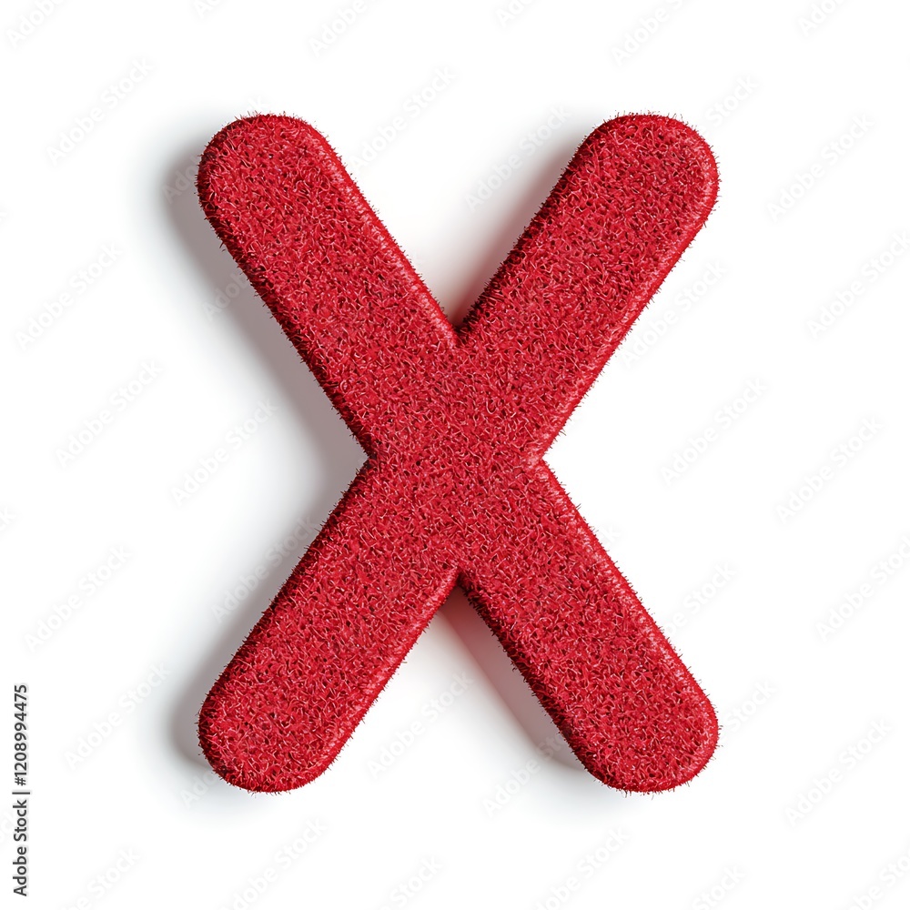 Obraz premium A vibrant red foam letter 