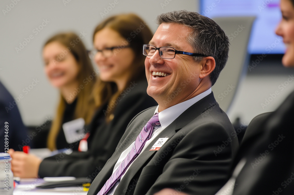 Happy business leaders. Happy business leaders.