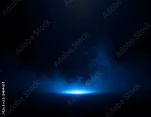 Mystic Blue Glowing Fog Background Image