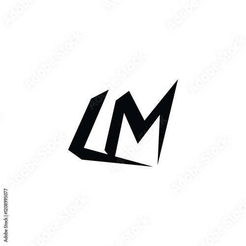 LM monogram logo design letter text name symbol monochrome logotype alphabet character simple logo