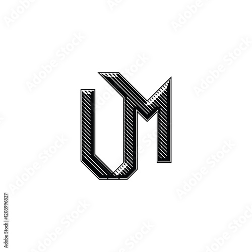 LM monogram logo design letter text name symbol monochrome logotype alphabet character simple logo