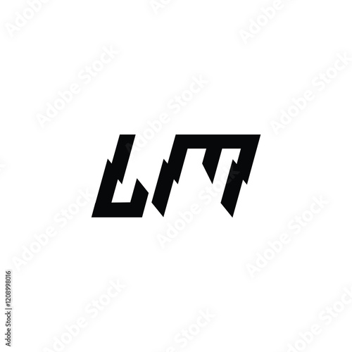 LM monogram logo design letter text name symbol monochrome logotype alphabet character simple logo