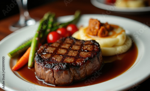 grilled meat with vegetables