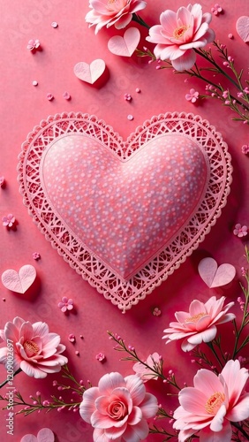 Romantic background, valentine's day greeting card with hearts