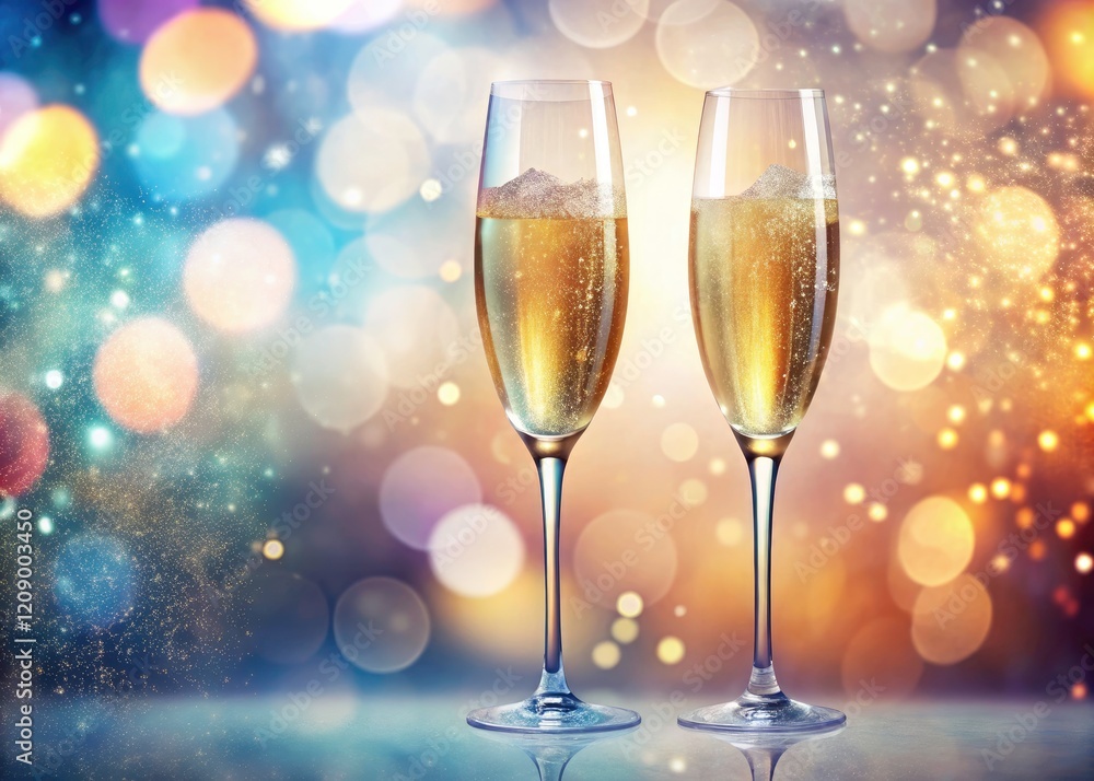 Surreal Champagne Bubbles: Bokeh Background, Sparkling Glasses, Festive Drinks, Abstract Photography Surreal Champagne Bubbles: Bokeh Background, Sparkling Glasses, Festive Drinks, Abstract Photography