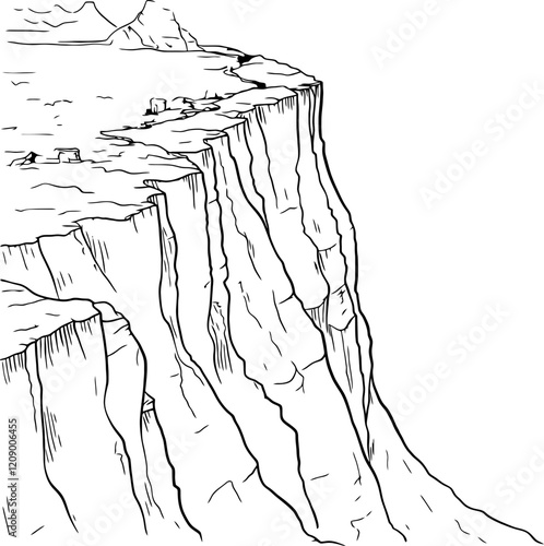 edge cliff sketch drawing