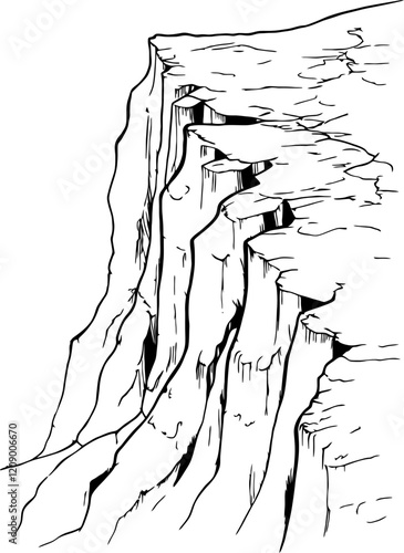 edge cliff sketch drawing