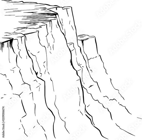 edge cliff sketch drawing