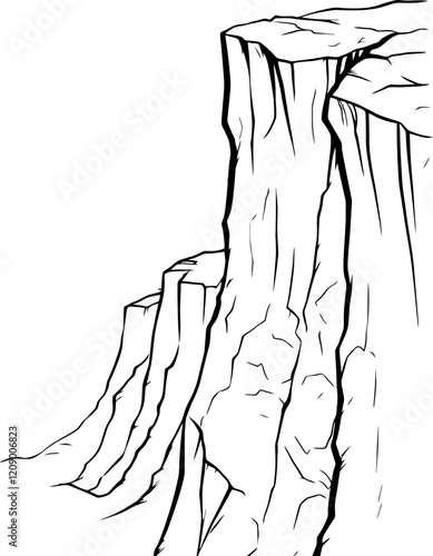 edge cliff sketch drawing