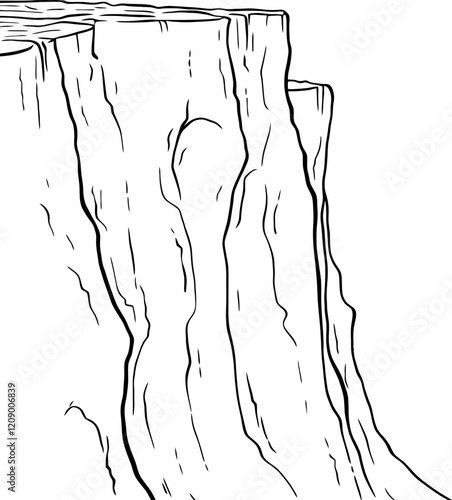 edge cliff sketch drawing