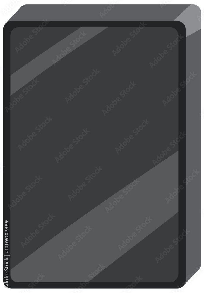Sleek Black Smartphone Icon Illustration Sleek Black Smartphone Icon Illustration