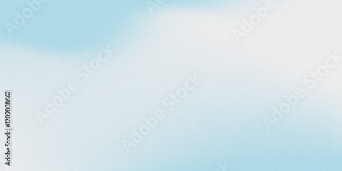 Sky blue white grainy background, abstract light noise texture banner poster header cover wallpaper backdrop design, copy space, trendy background
