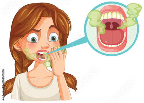 Illustration of Bad Breath Awareness