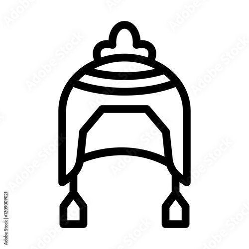 chullo beanie hat outline style photo