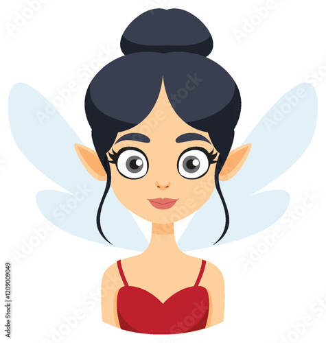 Elegant Fairy with Blue Wings