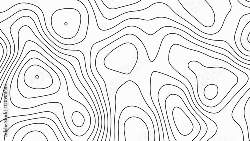 Modern and dynamic feel to topographic mapping vector illustration. Topo contour map on white background,