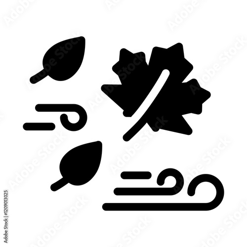 fallen maple leaves solid style