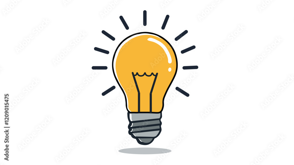 Bright Lightbulb Illustration for Creativity and Ideas Bright Lightbulb Illustration for Creativity and Ideas