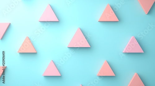 Abstract pastel geometric triangles on a soft blue background creating a modern aesthetic for design projects Free Download Abstract pastel geometric triangles on a soft blue background creating a modern aesthetic for design projects - GFXLoad