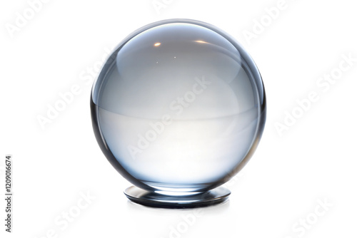 Glass sphere on a black background