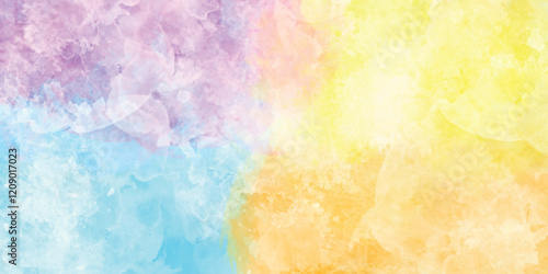 Colorful watercolor hand painted abstract background,  watercolor paint stains in elegant Christmas backdrop illustration