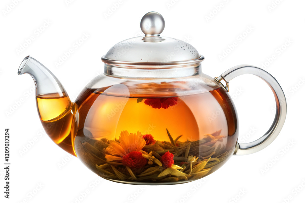 Blooming Tea in Glass Teapot Blooming Tea in Glass Teapot