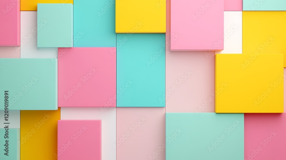 Colorful Abstract Background with Geometric Shapes in Pastel Colors for Modern Design Projects Colorful Abstract Background with Geometric Shapes in Pastel Colors for Modern Design Projects