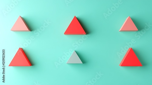 Colorful geometric shapes arranged on a bright turquoise background creating an abstract minimalist design Free Download Colorful geometric shapes arranged on a bright turquoise background creating an abstract minimalist design - GFXLoad