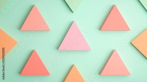 Colorful Geometric Shapes of Triangles in Various Shades on a Soft Mint Background for Design and Creative Projects Free Download Colorful Geometric Shapes of Triangles in Various Shades on a Soft Mint Background for Design and Creative Projects - GFXLoad