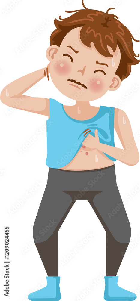 Boy allergic rash itching because of dry skin dry skin Boy allergic rash itching because of dry skin dry skin