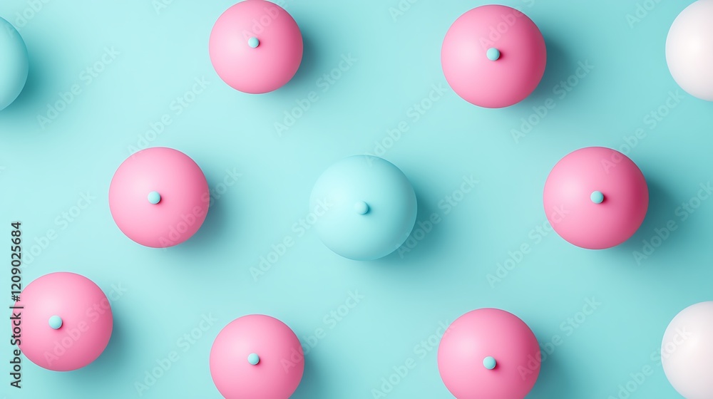 Colorful Round Buttons on Soft Blue Background in Playful Arrangement for Creative Design Projects Colorful Round Buttons on Soft Blue Background in Playful Arrangement for Creative Design Projects