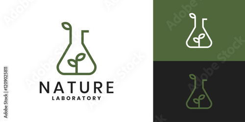 Nature labs logo icon design template