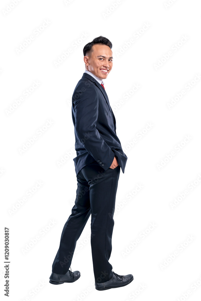 Portrait of an Asian businessman standing with confidence isolated over a white background. Concept of business, entrepreneur, and successful Portrait of an Asian businessman standing with confidence isolated over a white background. Concept of business, entrepreneur, and successful