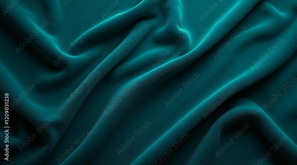 Fototapeta premium soft velour texture in dark teal
