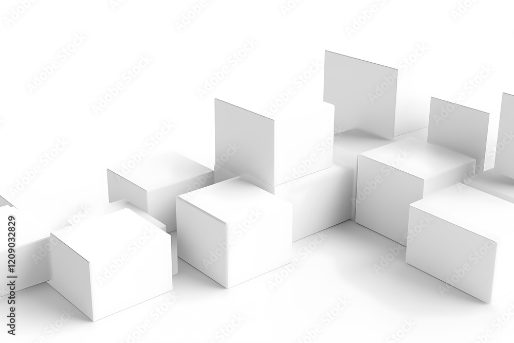 3d white cube 3d white cube