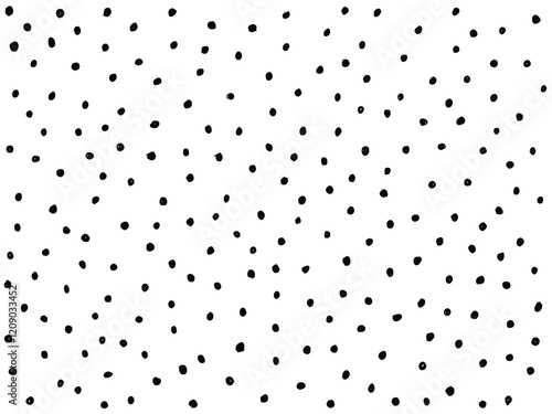 手書き背景　ドット　ブラック