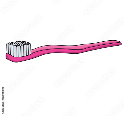 Cute cartoon hand drawn vector toothbrush clipart.