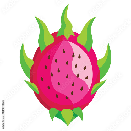 


Vibrant Dragonfruit Vector Illustration: Fresh, Exotic Fruit Design  