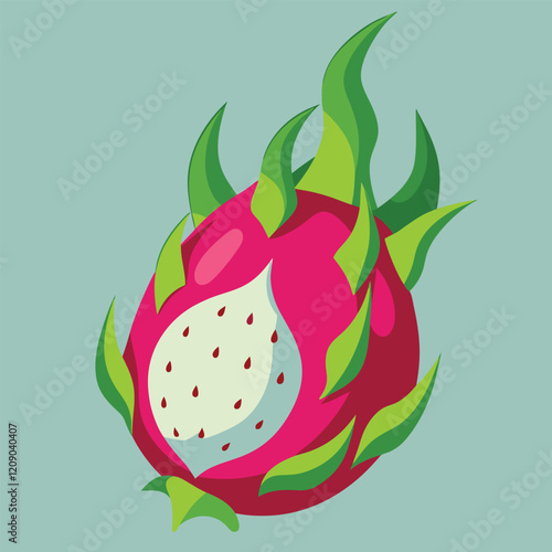 


Vibrant Dragonfruit Vector Illustration: Fresh, Exotic Fruit Design  