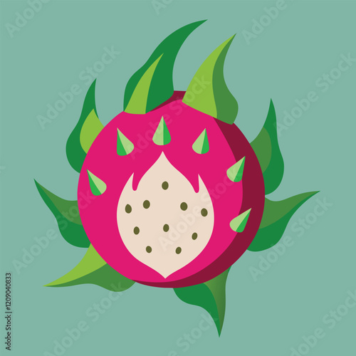 


Vibrant Dragonfruit Vector Illustration: Fresh, Exotic Fruit Design  