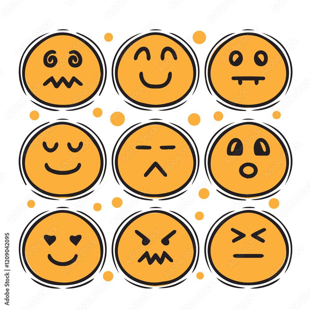 Emoji Smiley Face Vector Line Stroke, Set of emoticons emoji vector Emoji Smiley Face Vector Line Stroke, Set of emoticons emoji vector